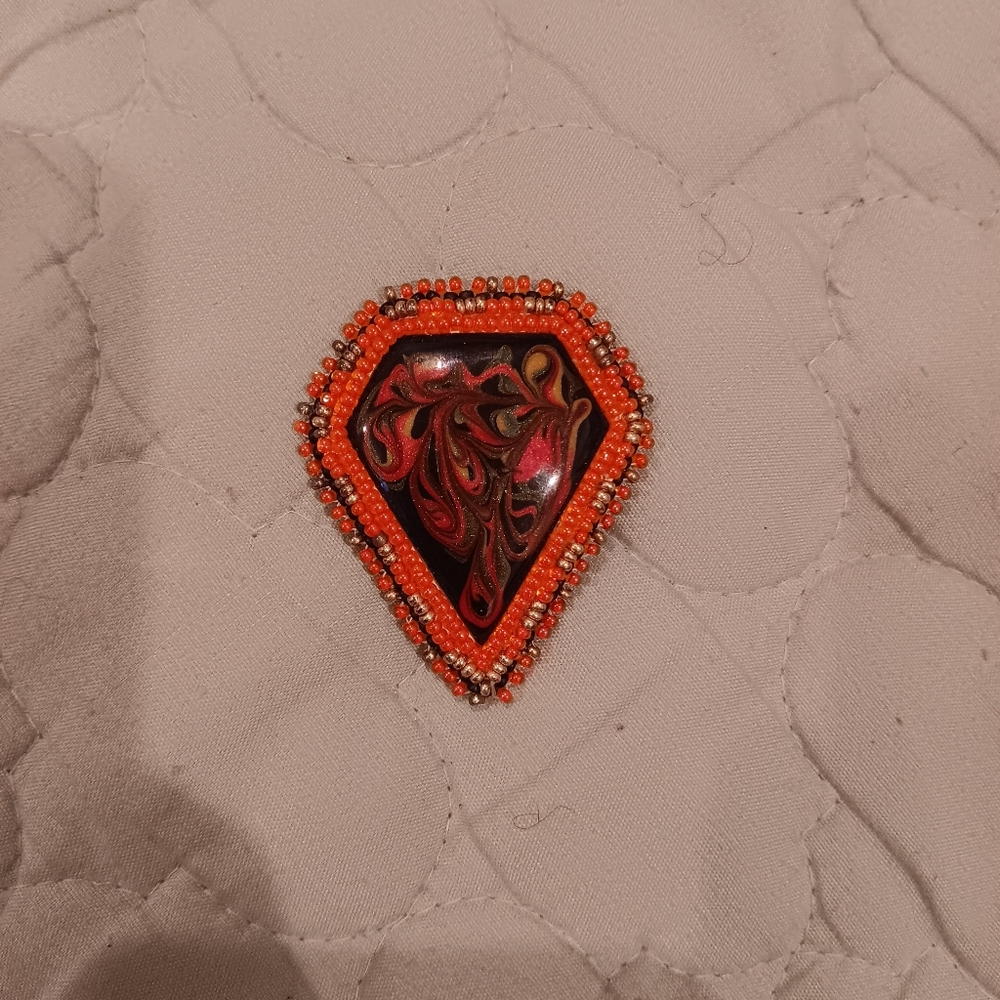 Beaded brooch